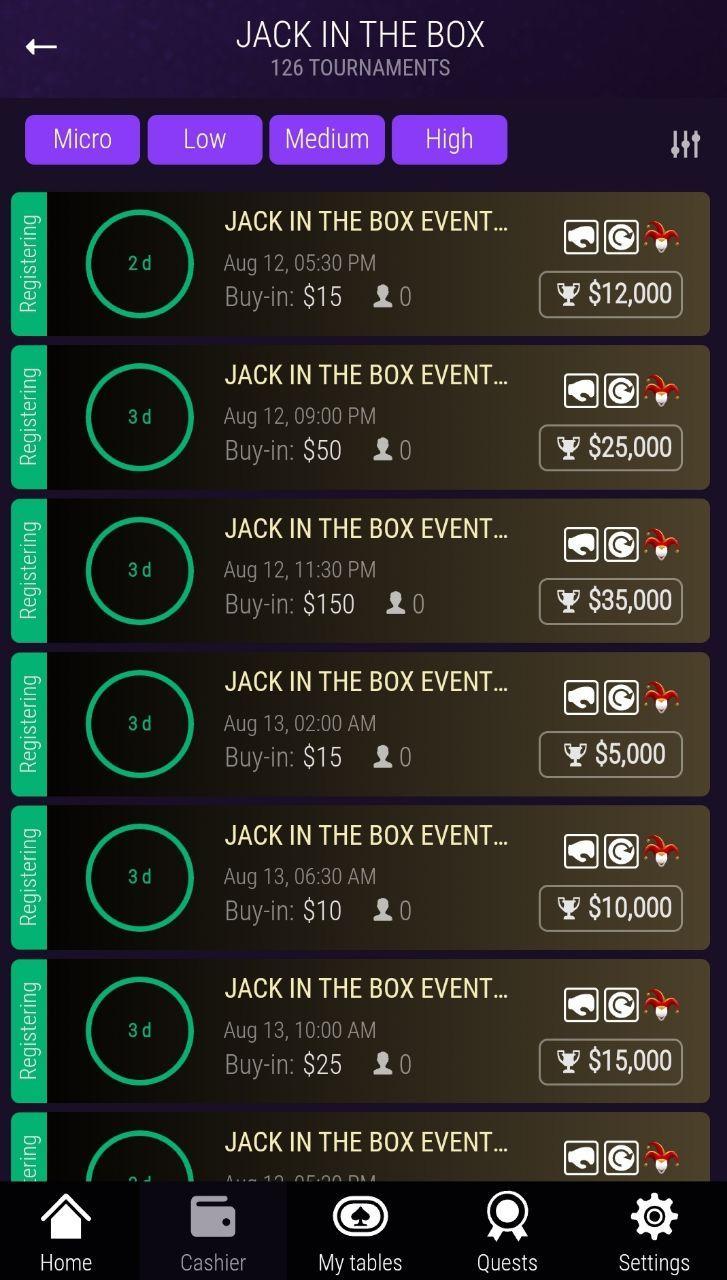 mtt lobby jackpoker