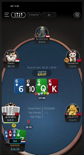 table look pokerok