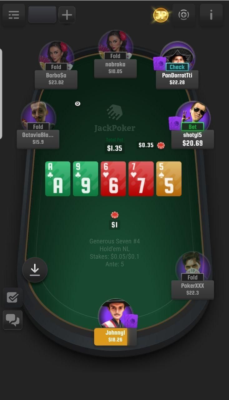 jackpoker table look